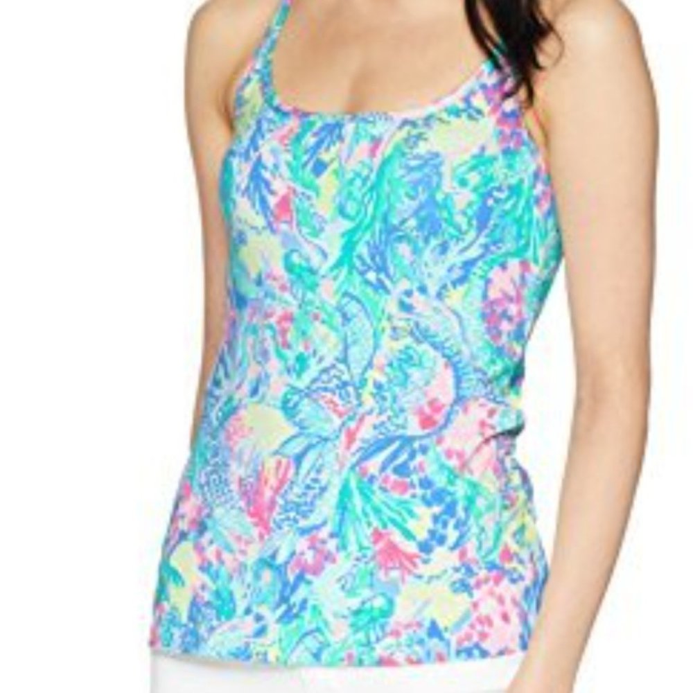 Lilly Pulitzer Meryl Tank, Mermaid Cove